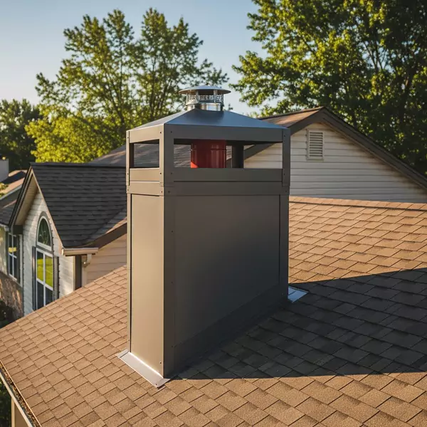 A custom chimney shroud