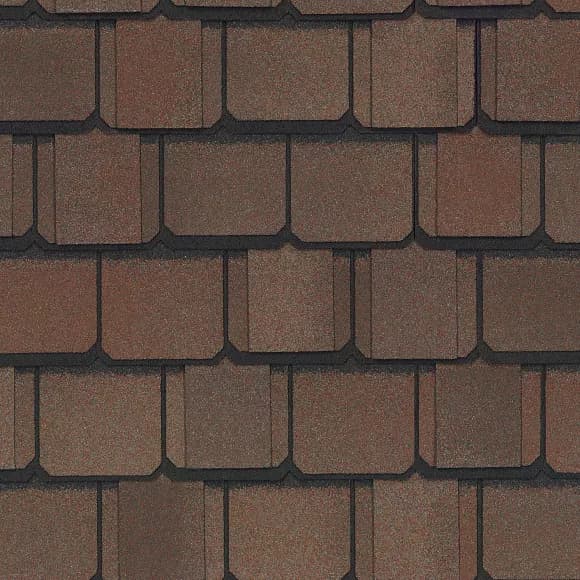 CertainTeed Grand Manor Chestnut shingles with rich earthy hues