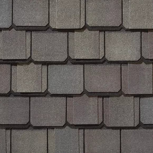 CertainTeed Grand Manor Gatehouse Slate shingles with deep charcoal blend