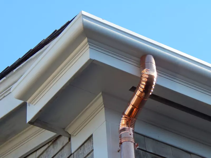 copper gutter installation