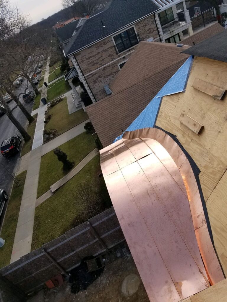 copper roof flashing