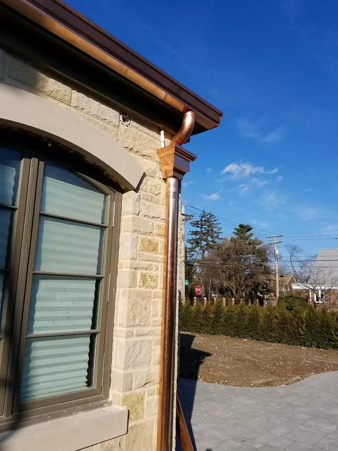 copper gutter installation
