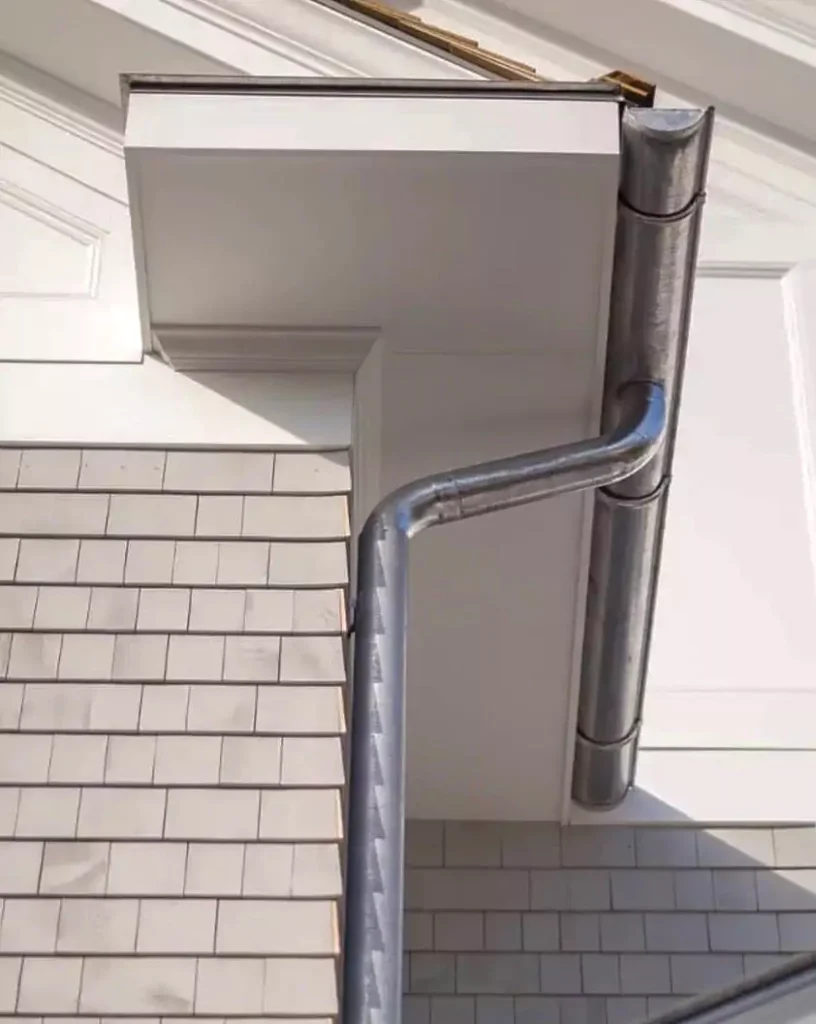 lead coated gutter installation